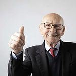 old man thumbs up grandfather